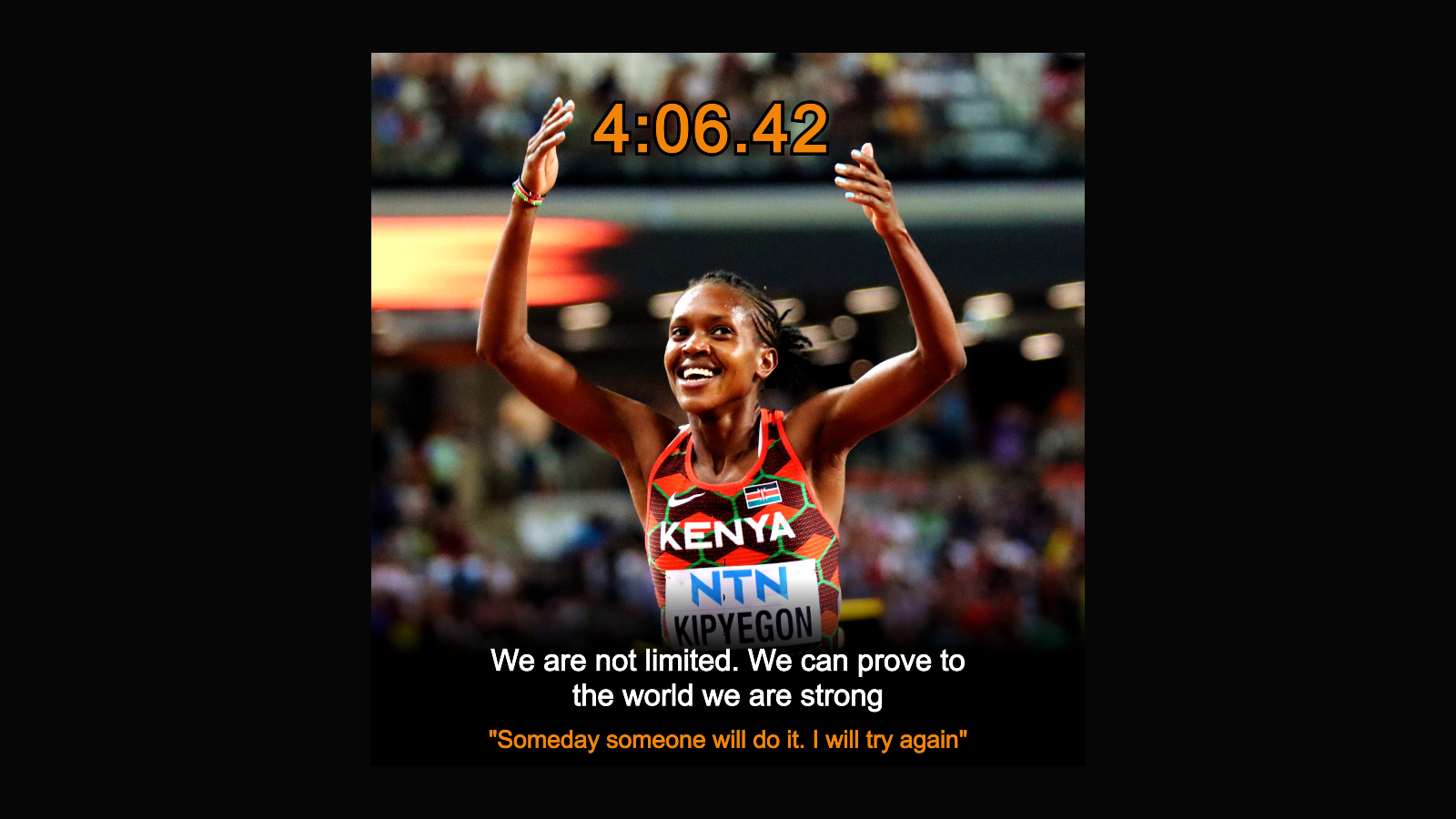 Faith Kipeygon runs the fastest mile ever by a woman