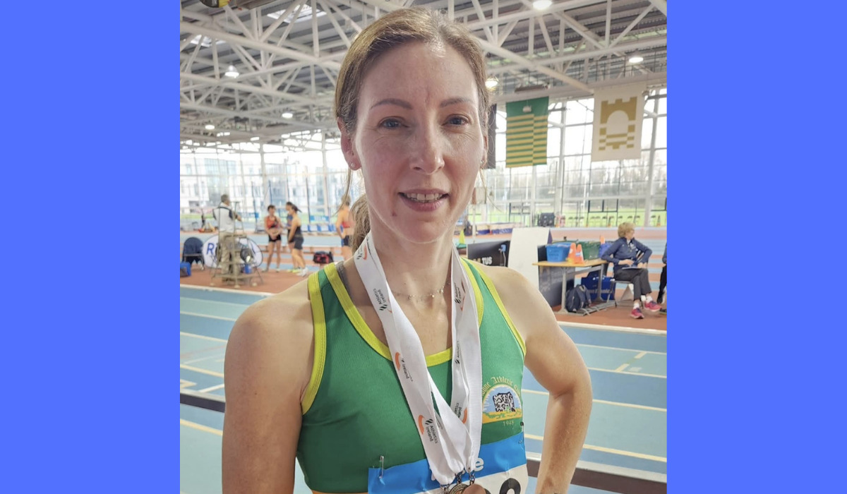 Moyne Athletic Club-Ber Spillane Clinches Three Bronze Medals and Sets Personal Bests at 2025 National Masters Indoor Championships