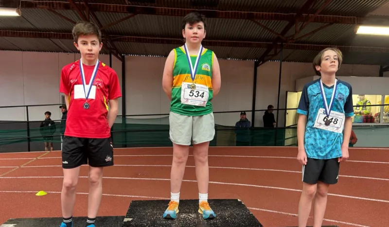 Moyne AC-Michael Doyle Munster Champion.  U/15 1k Walk.