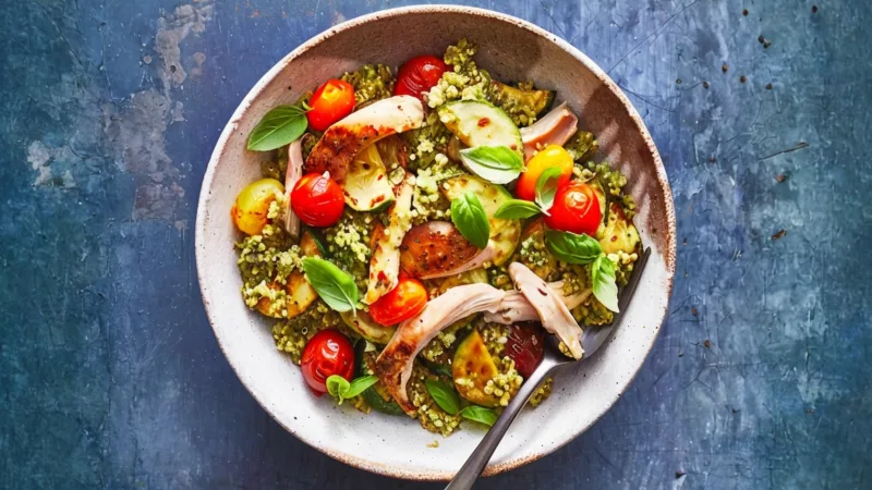 This Pesto Chicken Bowl Might Be the Best Recovery Meal You’ll Ever Make